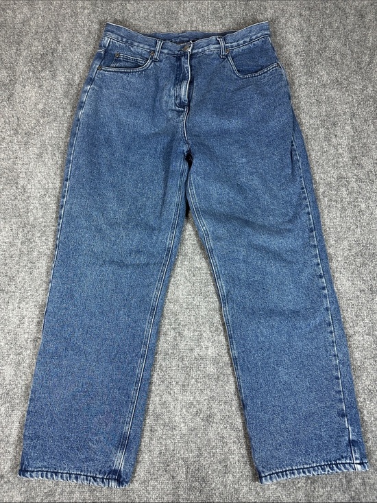 Woolrich Denim - VTG Woolrich Fleece Lined High Rise 1435 Dark Denim Jeans Women’s Size 12 Petite